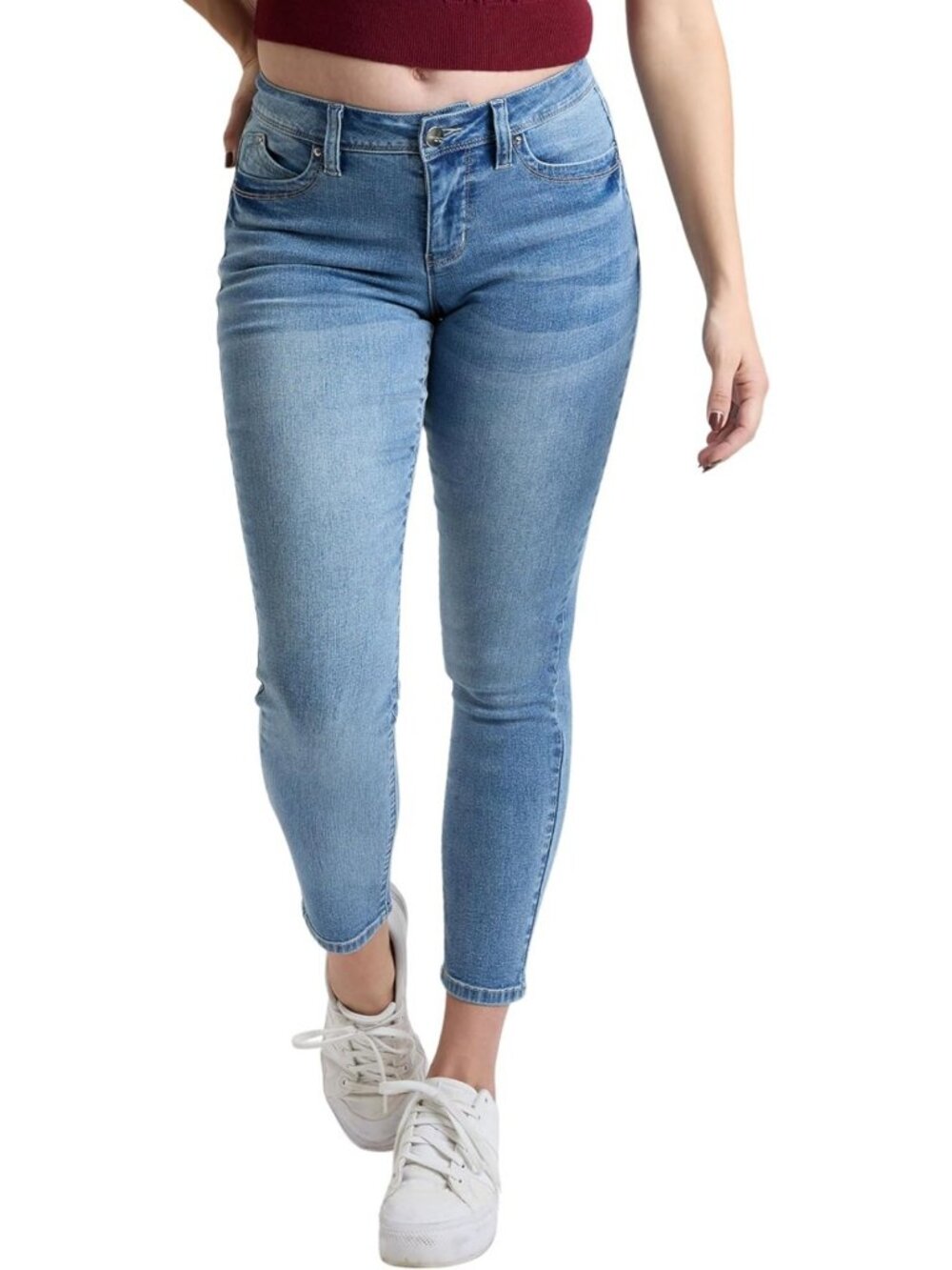 High Rise Curve Confidence Skinny Jeans for Women - Flattering Fit & Style